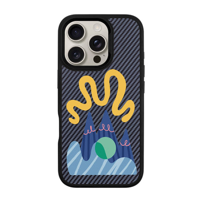 MOUNTAIN-iPhone 16 Pro Plaid Kılıf MagSafe Özellikli