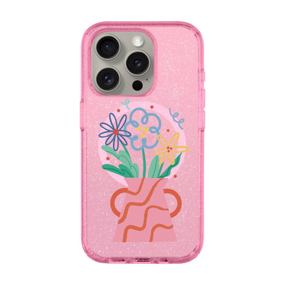 PINK VASE-iPhone 15 Pro Shiny Kılıf MagSafe Özellikli