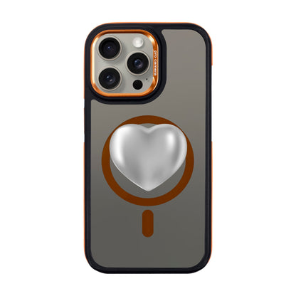 SILVER HEART-iPhone 15 Pro Max Dark Kılıf MagSafe Özellikli