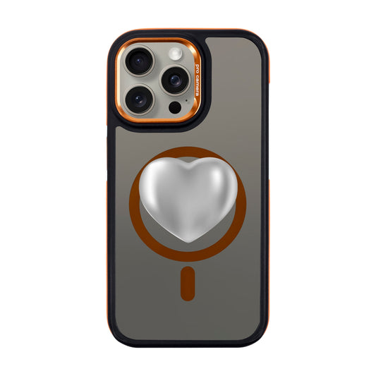 SILVER HEART-iPhone 15 Pro Max Dark Kılıf MagSafe Özellikli