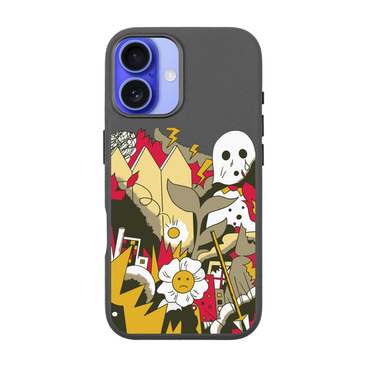 EVERYTHING IS BURNING-iPhone 16 Plus Leather Premium Kılıf MagSafe Özellikli