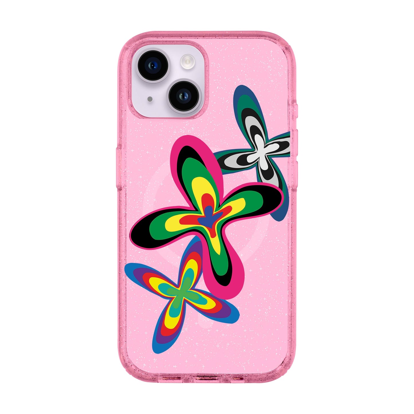 COLOR FLOWER-Shiny Kılıf MagSafe Özellikli - iPhone 13