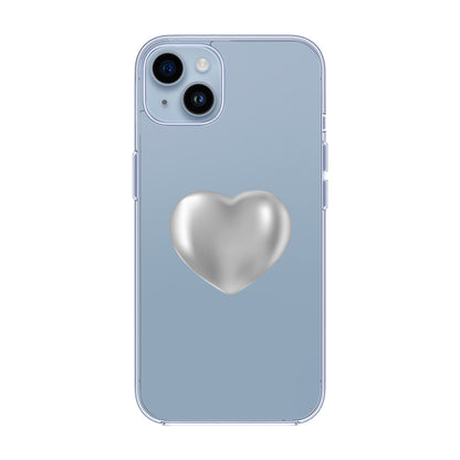 SILVER HEART-iPhone 14 Plus Solid Kılıf