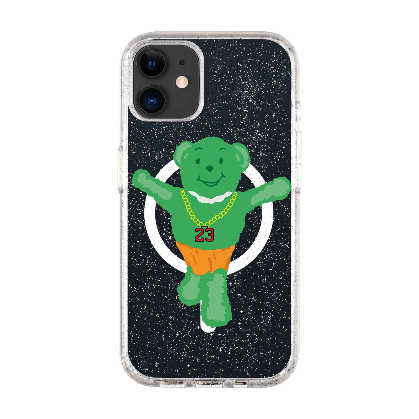 GREEN BEAR-Shiny Kılıf MagSafe Özellikli - iPhone 11