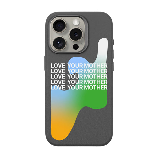 LOVE YOUR MOTHER-iPhone 15 Pro Leather Premium Kılıf MagSafe Özellikli