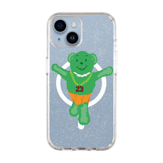 GREEN BEAR-iPhone 14 Shiny Kılıf MagSafe Özellikli