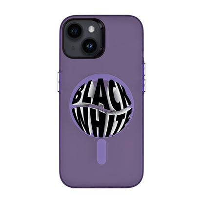 BLACK WHITE-iPhone 14 Hold Kılıf MagSafe Özellikli