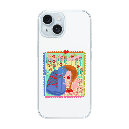 KEDİ POSTA PULU-iPhone 15 Solid Kılıf