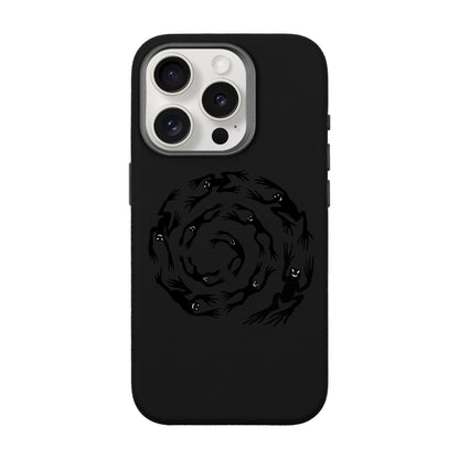 SWIRLING FROGS-iPhone 15 Pro Leather Premium Kılıf MagSafe Özellikli