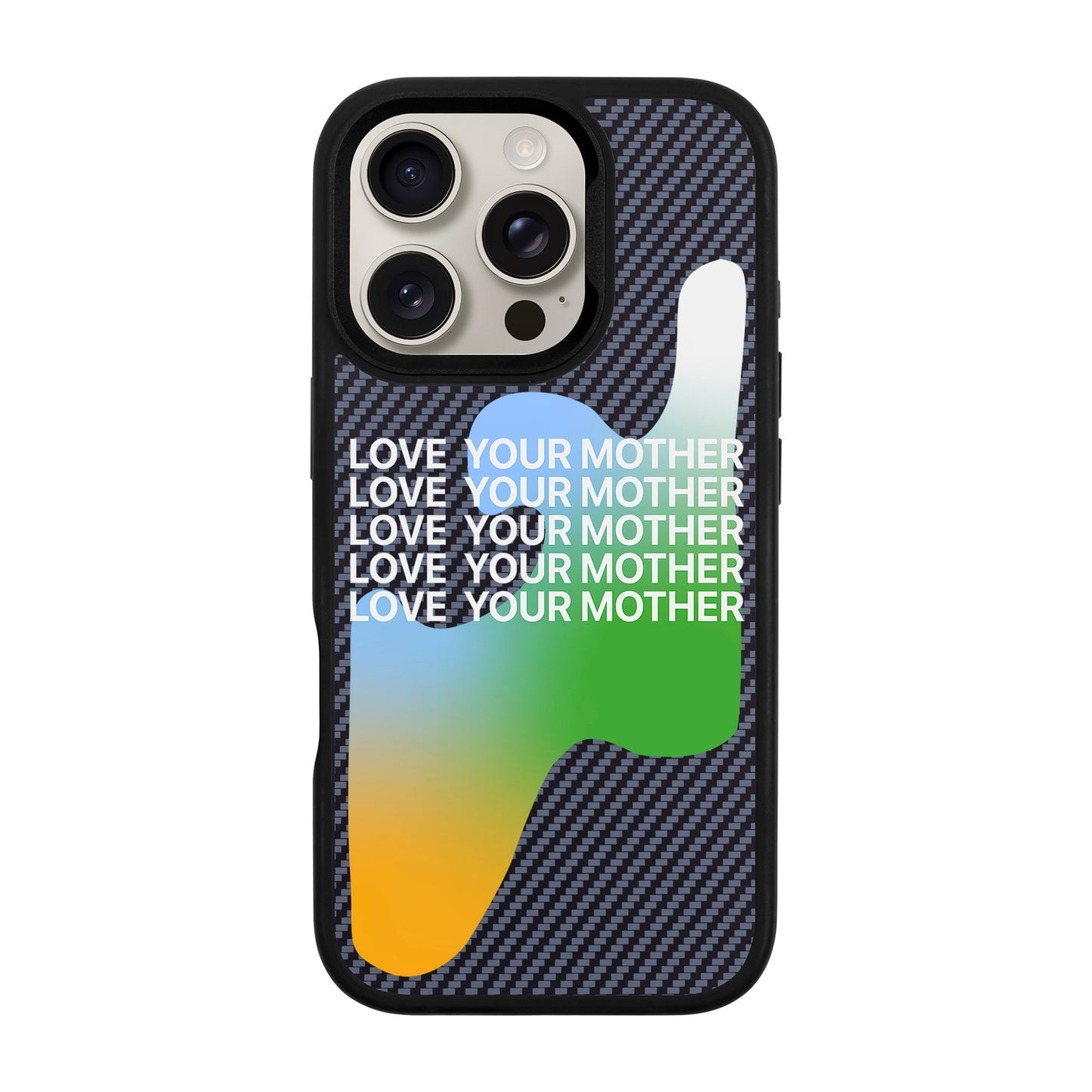 LOVE YOUR MOTHER-iPhone 16 Pro Plaid Kılıf MagSafe Özellikli