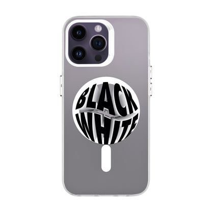 BLACK WHITE-iPhone 14 Pro Max Hold Kılıf MagSafe Özellikli