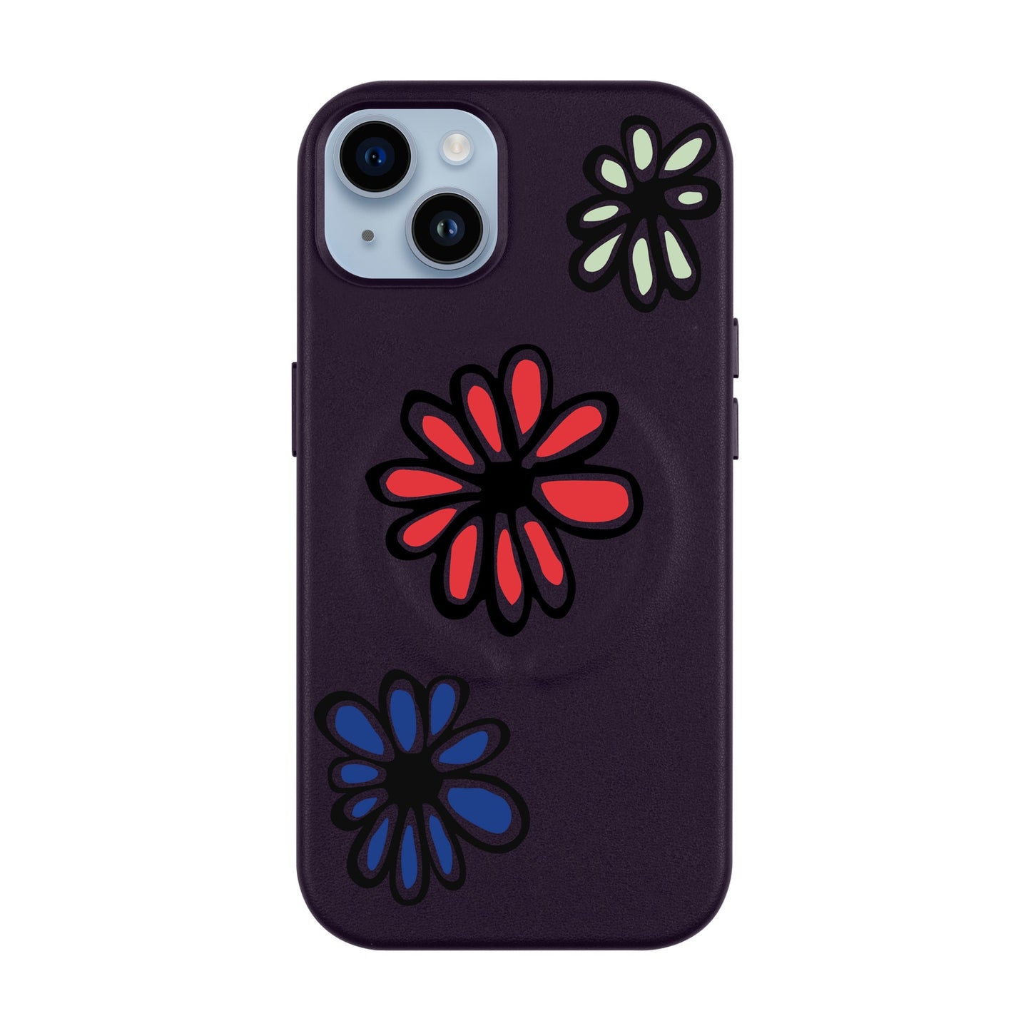 FLORIST-iPhone 14 Plus Leather Kılıf MagSafe Özellikli