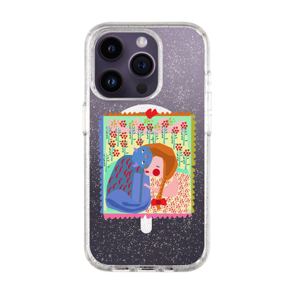 KEDİ POSTA PULU-iPhone 14 Pro Shiny Kılıf MagSafe Özellikli