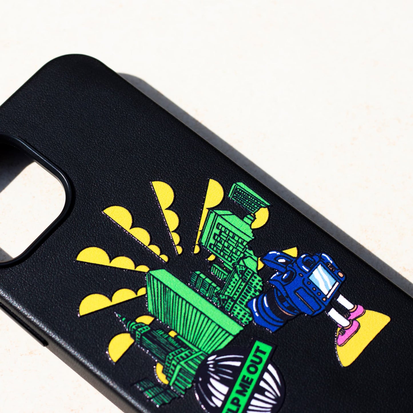 HELP ME OUT-iPhone 14 Leather Kılıf