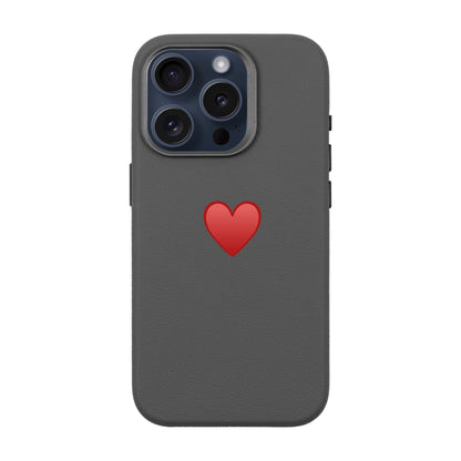 SPREAD HEART-iPhone 15 Pro Leather Premium Kılıf MagSafe Özellikli