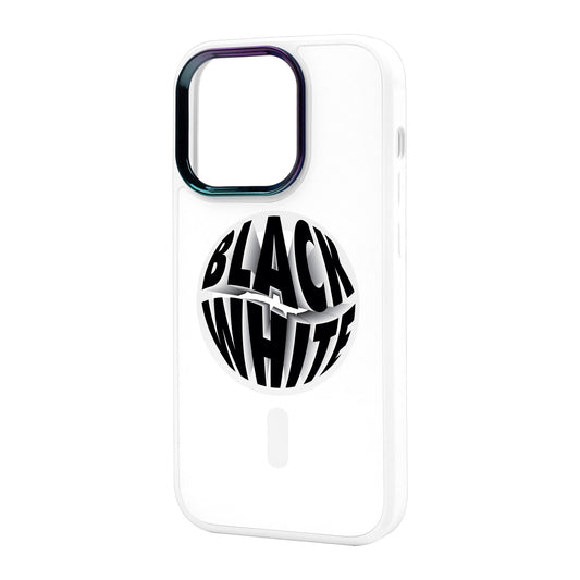 BLACK WHITE-iPhone 12 Pro Max Vigor Kılıf MagSafe Özellikli