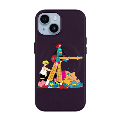 HER BAND-Leather Kılıf MagSafe Özellikli - iPhone 13