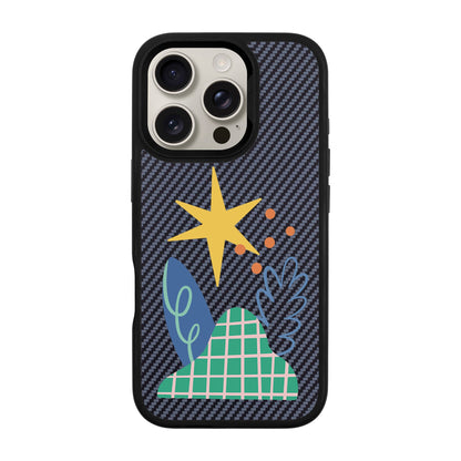 LITTLE NATURE-iPhone 16 Pro Plaid Kılıf MagSafe Özellikli