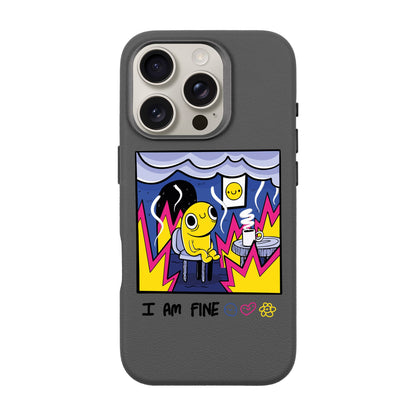 I AM FINE-iPhone 16 Pro Leather Premium Kılıf MagSafe Özellikli