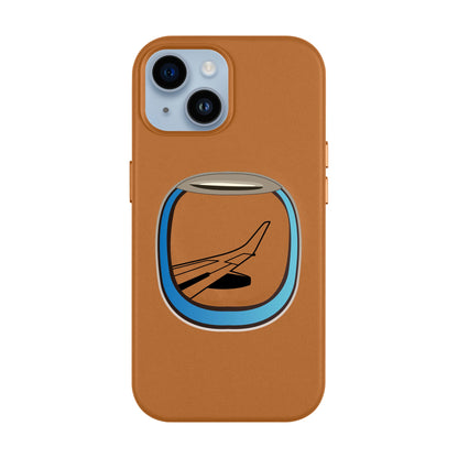 AIRCRAFT WINDOW-iPhone 11 Leather Kılıf MagSafe Özellikli
