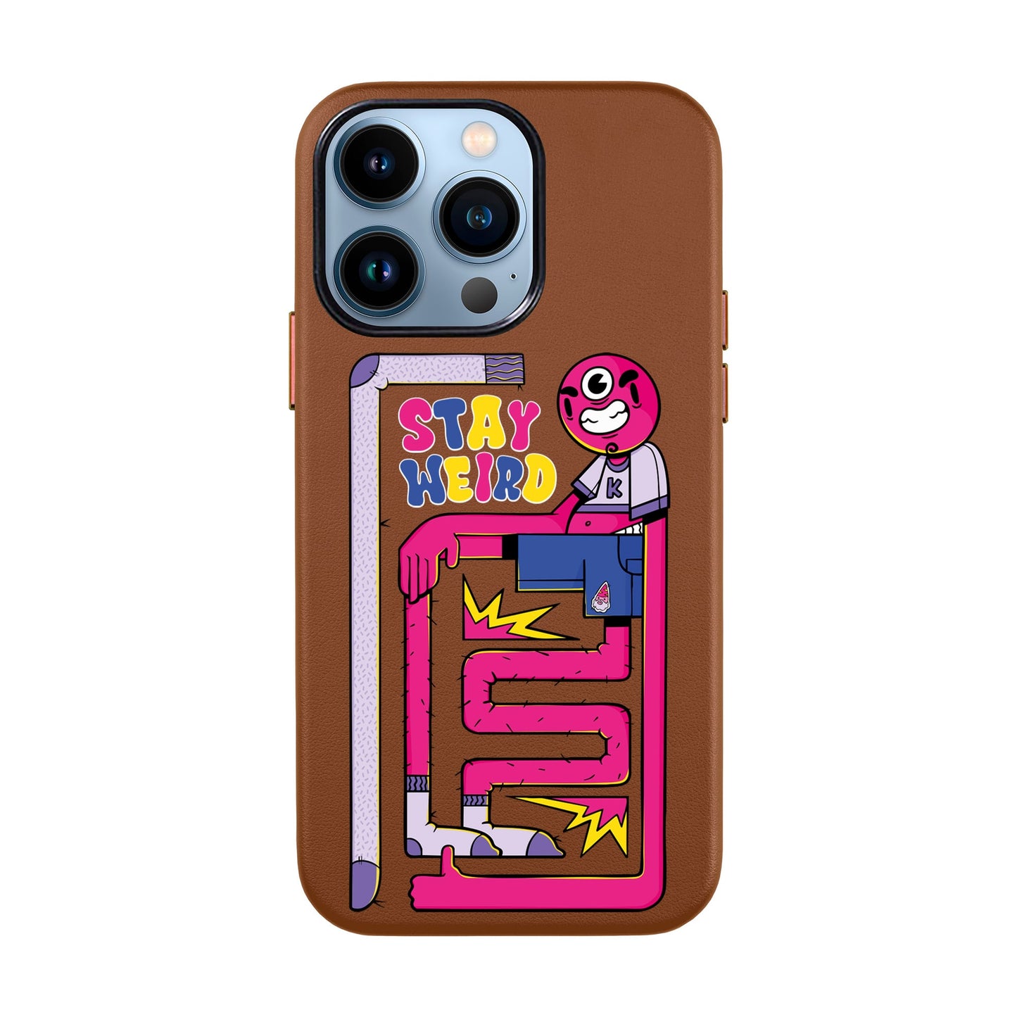OG TOOTHY-iPhone 13 Pro Leather Kılıf