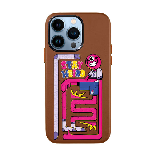 OG TOOTHY-iPhone 13 Pro Leather Kılıf