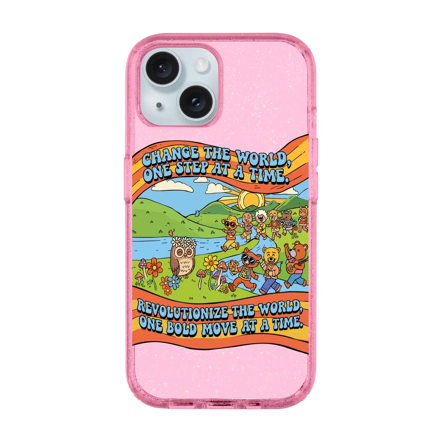 CHANGE THE WORLD-iPhone 15 Shiny Kılıf MagSafe Özellikli
