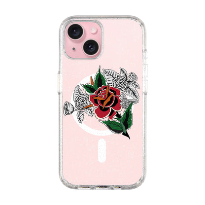 DRY ROSE-iPhone 15 Plus Shiny Kılıf MagSafe Özellikli
