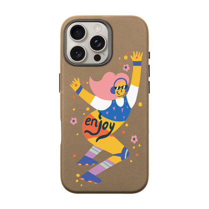 ENJOY-iPhone 16 Pro Max Leather Premium Kılıf MagSafe Özellikli