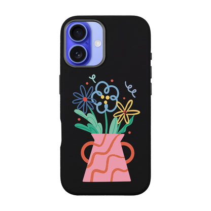PINK VASE-iPhone 16 Plus Leather Premium Kılıf MagSafe Özellikli