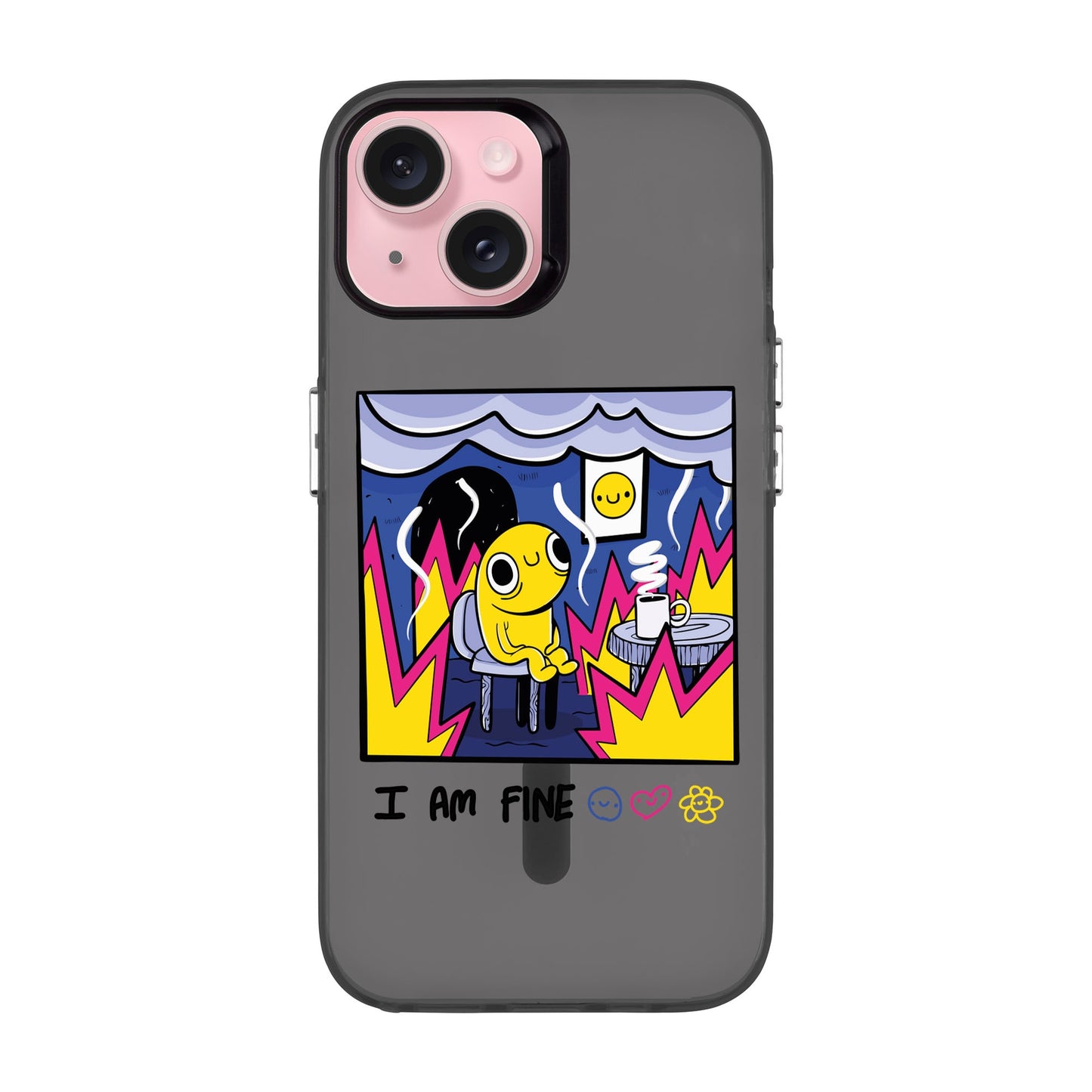 I AM FINE-iPhone 15 Hold Kılıf MagSafe Özellikli