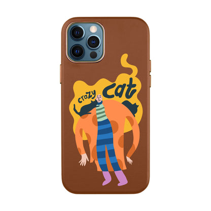 CRAZY CAT-iPhone X / Xs Leather Kılıf