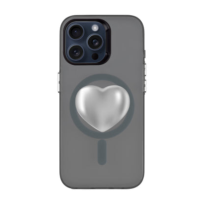 SILVER HEART-iPhone 15 Pro Max Hold Kılıf MagSafe Özellikli