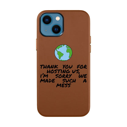 MESS-iPhone 14 Leather Kılıf