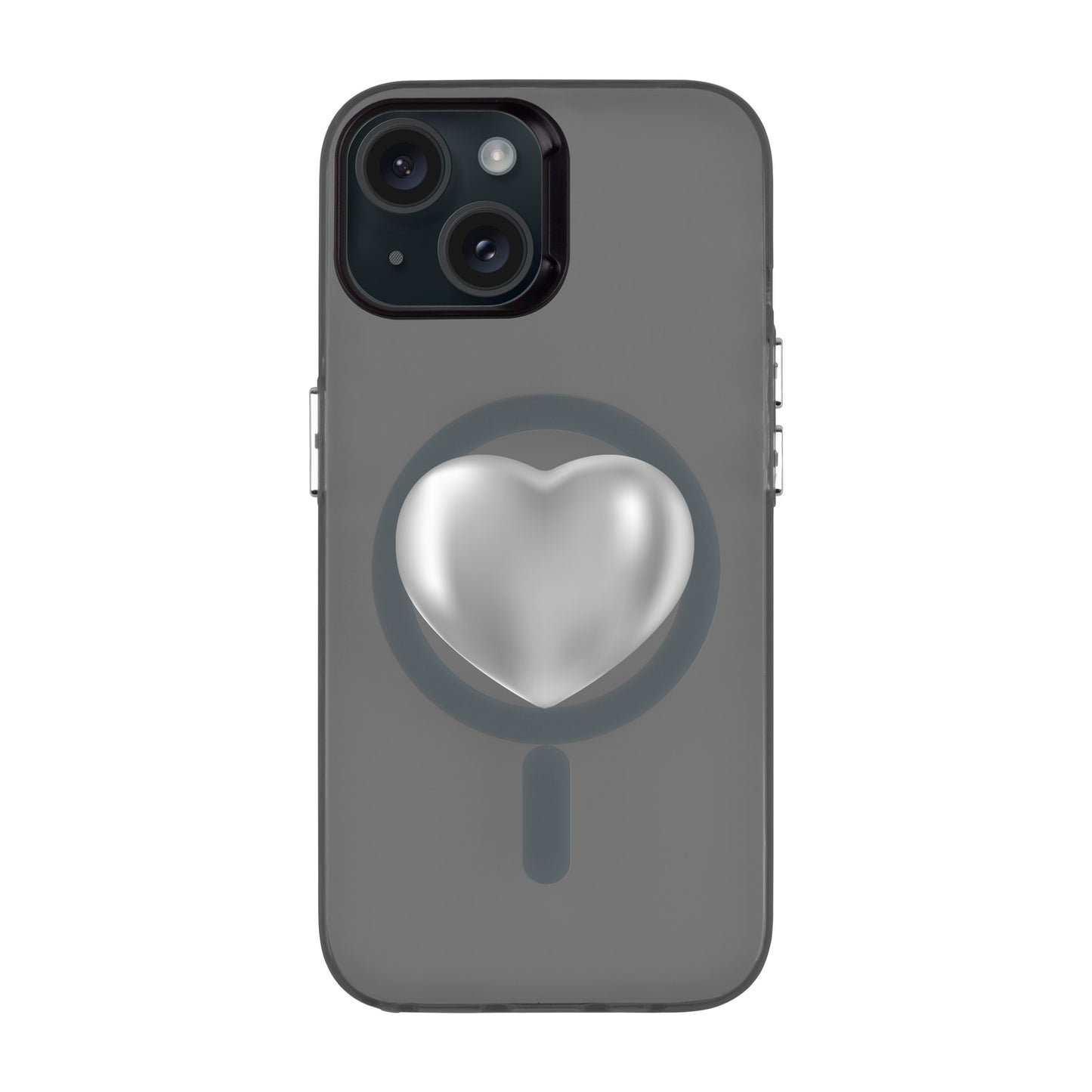 SILVER HEART-iPhone 15 Hold Kılıf MagSafe Özellikli