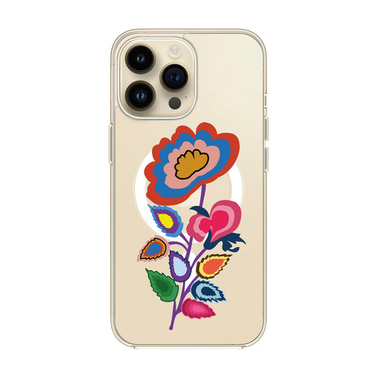 KNITTED FLOWER-iPhone 14 Pro Max Solid Kılıf MagSafe Özellikli