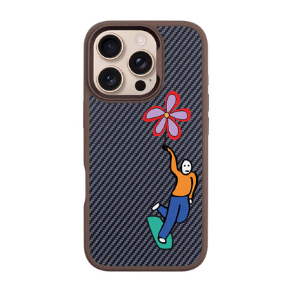 SKATEBOARDER-iPhone 16 Pro Plaid Kılıf MagSafe Özellikli