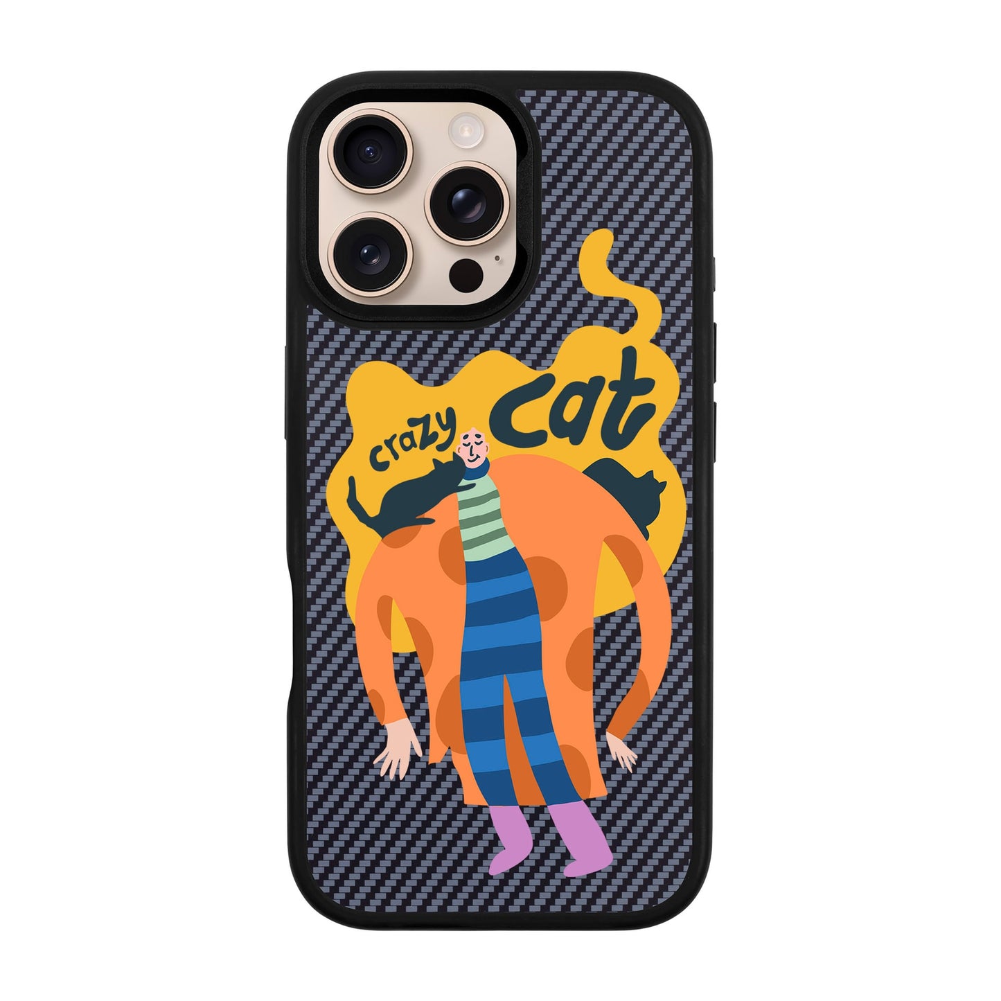 CRAZY CAT-iPhone 16 Pro Max Plaid Kılıf MagSafe Özellikli