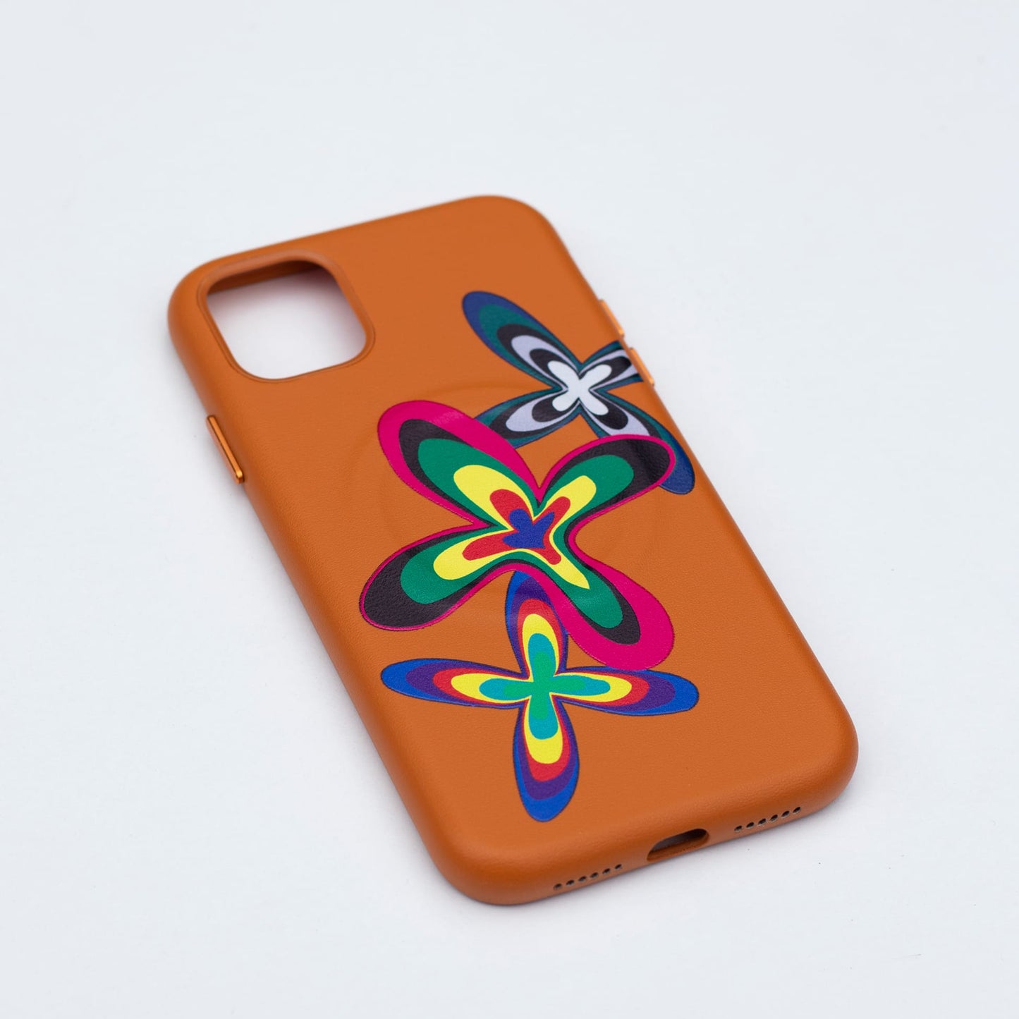COLOR FLOWER-iPhone 14 Pro Max Leather Kılıf MagSafe Özellikli