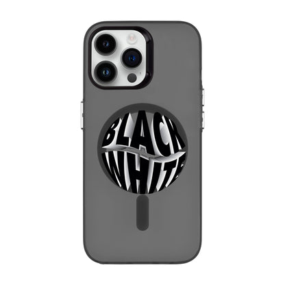 BLACK WHITE-iPhone 14 Pro Max Hold Kılıf MagSafe Özellikli