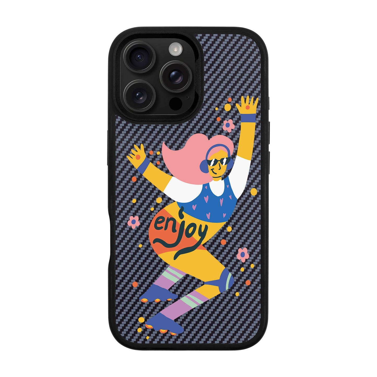 ENJOY-iPhone 16 Pro Max Plaid Kılıf MagSafe Özellikli