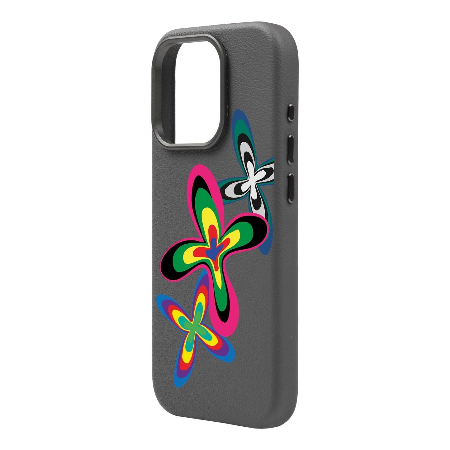 COLOR FLOWER-iPhone 16 Plus Leather Premium Kılıf MagSafe Özellikli