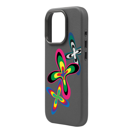 COLOR FLOWER-iPhone 16 Plus Leather Premium Kılıf MagSafe Özellikli