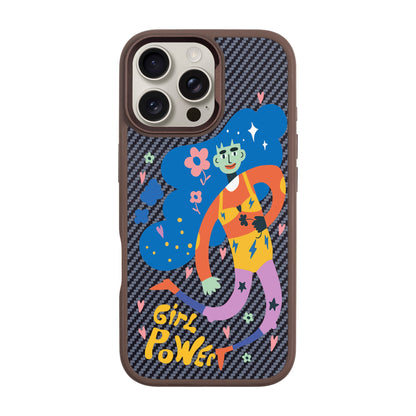 GIRL POWER-iPhone 16 Pro Max Plaid Kılıf MagSafe Özellikli