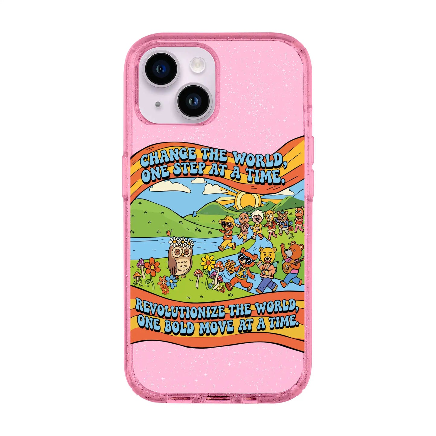 CHANGE THE WORLD-iPhone 14 Plus Shiny Kılıf MagSafe Özellikli
