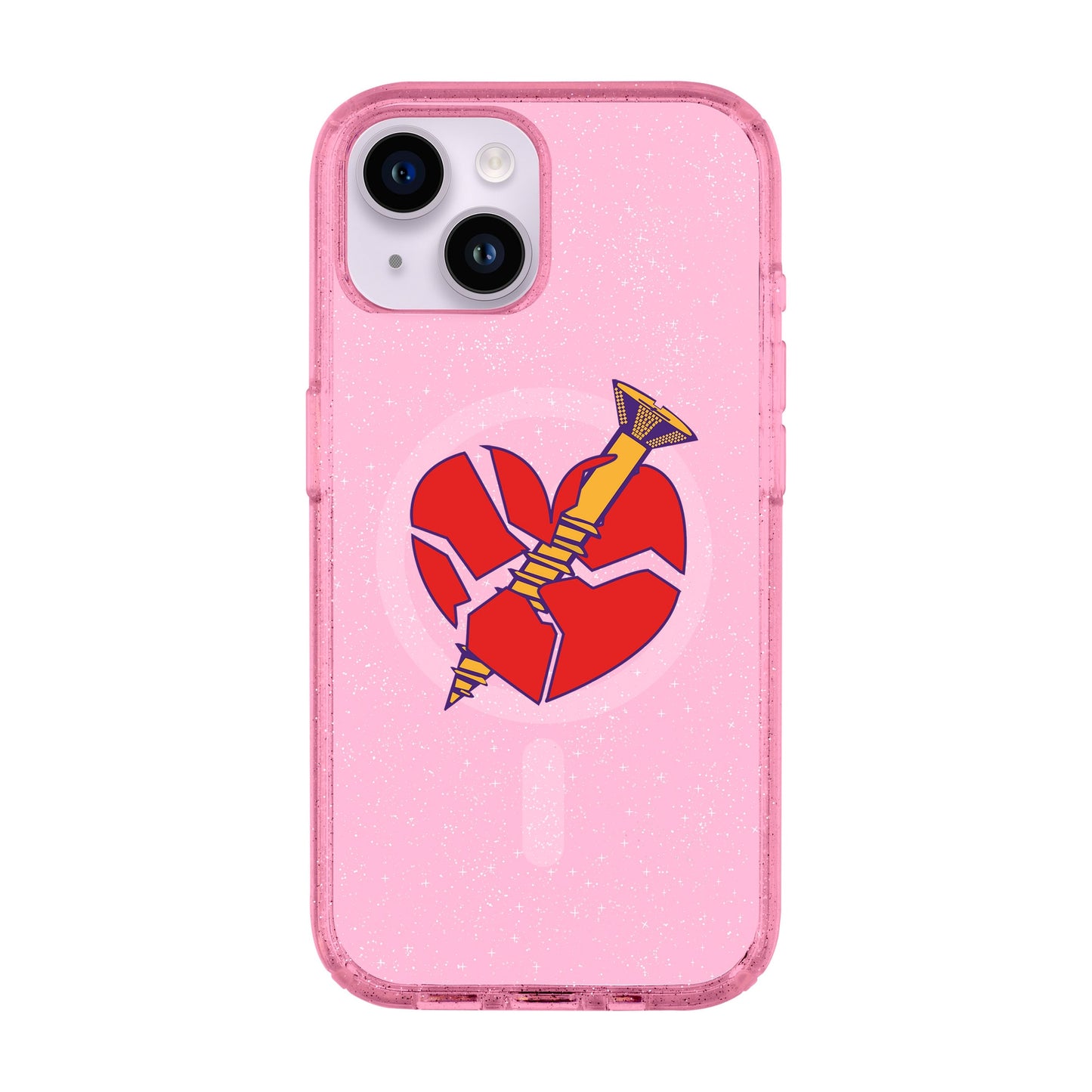 BROKEN HEART-iPhone 14 Shiny Kılıf MagSafe Özellikli