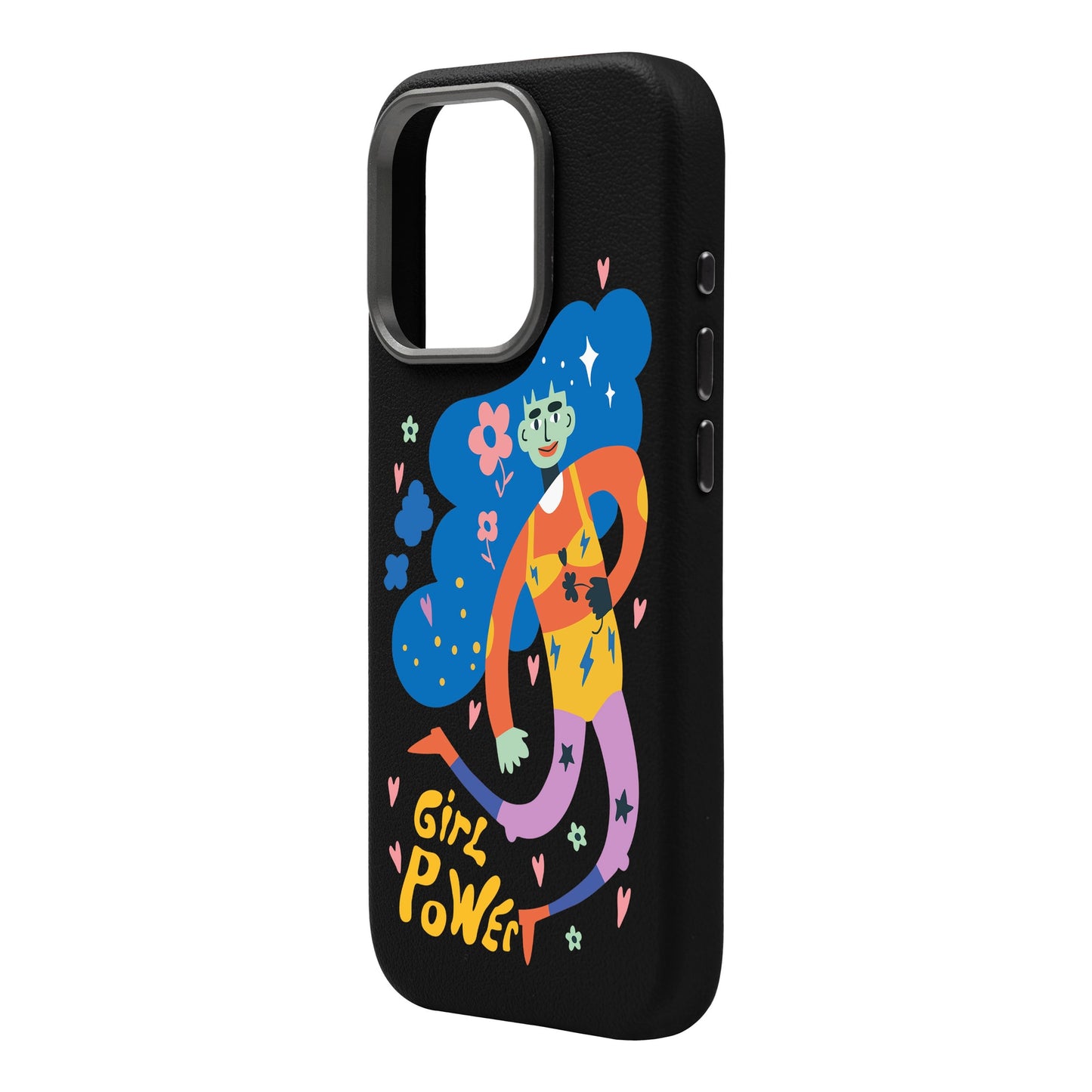 GIRL POWER-iPhone 16 Pro Max Leather Premium Kılıf MagSafe Özellikli