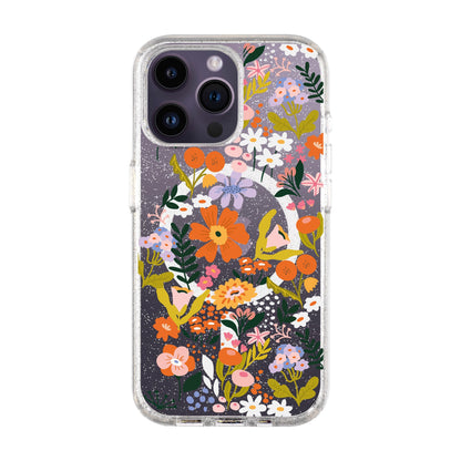 FLOWER-iPhone 14 Pro Max Shiny Kılıf MagSafe Özellikli