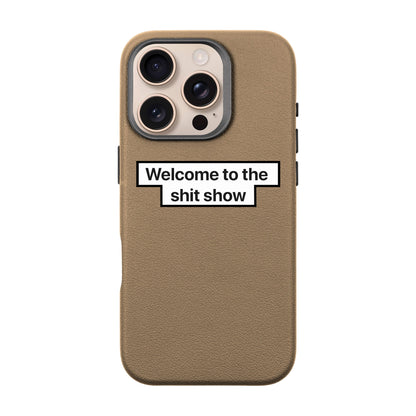 WELCOME-iPhone 16 Pro Leather Premium Kılıf MagSafe Özellikli