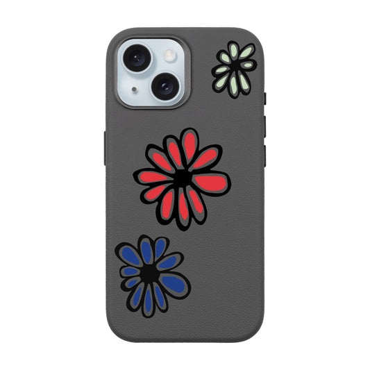 FLORIST-iPhone 15 Leather Premium Kılıf MagSafe Özellikli
